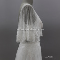 Sexy Illusion Rückenless V Hals Sweep Zug Spitze Mode Braut kurzärmeliges Hochzeitskleid